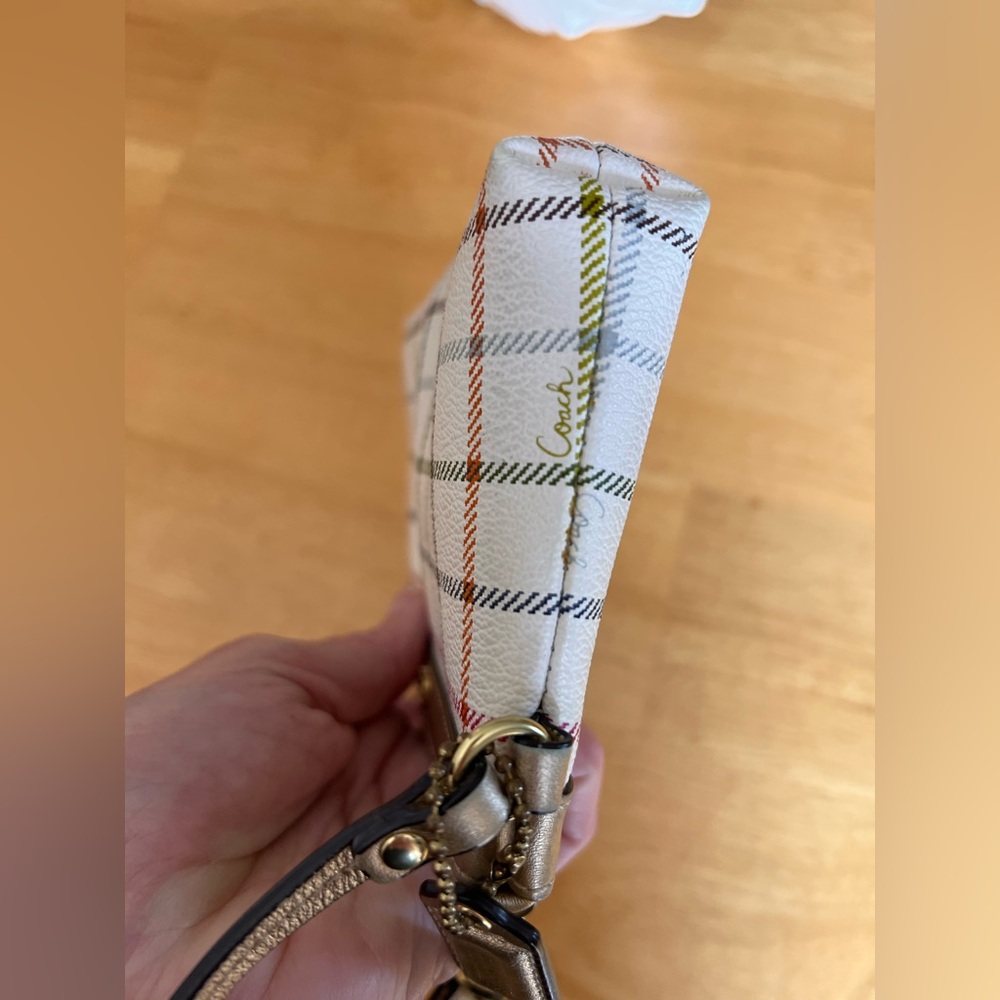 Coach Tattersall Plaid Wristlet - Picture 6 of 14